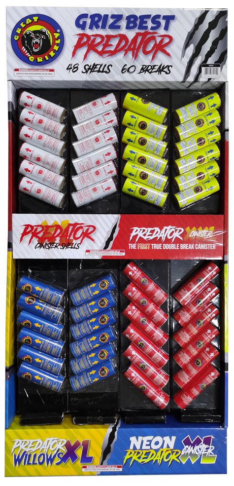 Grizzly Best: Predator Edition 60 Breaks – KJ's Fireworks
